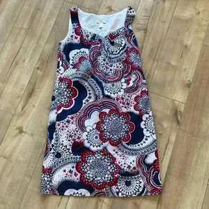 4/$25 LOFT Red White Blue Short Casual Dress Sz 0P